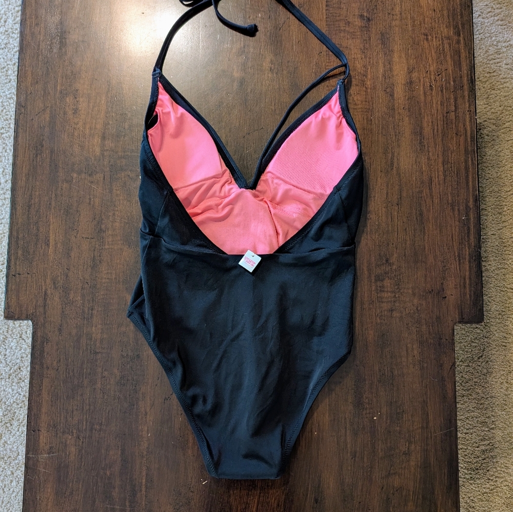VS PINK Strappy Plunge 1-Pc. Swimsuit - Picture 4 of 10